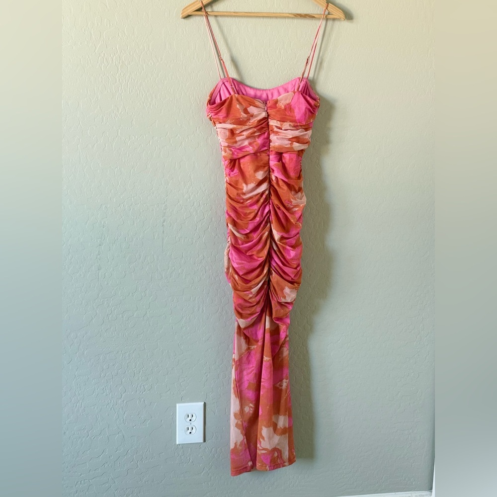 Women's Saints & Secrets Logan Cami Strap Midi Dress Floral Pink - Small - Picture 6 of 7